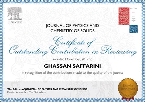 (PDF) JOURNAL OF PHYSICS AND CHEMISTRY OF SOLIDS awardedï¿¿November,ï ...