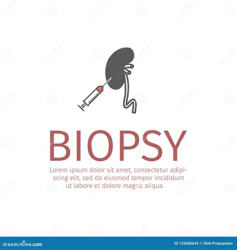 Kidneys Biopsy Flat Icon. Vector Sign for Web Graphic. Stock Vector