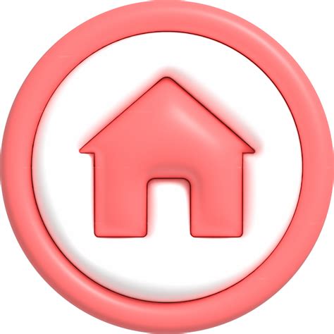 cute  home button real estate mortgage loan concept icon  render