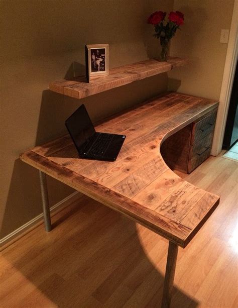 custom reclaimed wood curved desk office desk designs diy corner