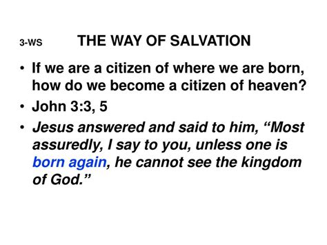 PPT - THE WAY OF SALVATION PowerPoint Presentation, free download - ID ...