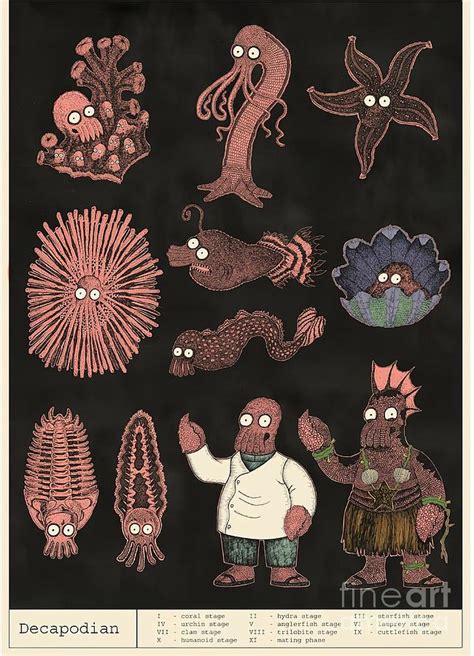 Decapodian Life Cycle Painting by Steve Palmer | Pixels
