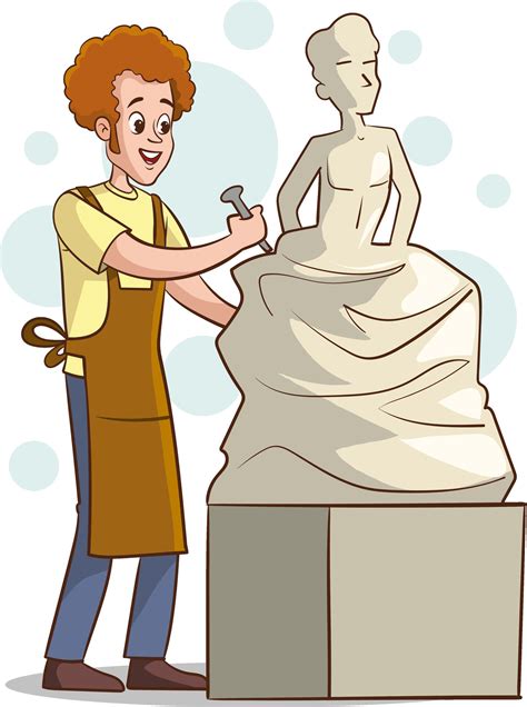 vector Illustration of a Man Sculpting a Statue of a Woman 28627867 Vector Art at Vecteezy