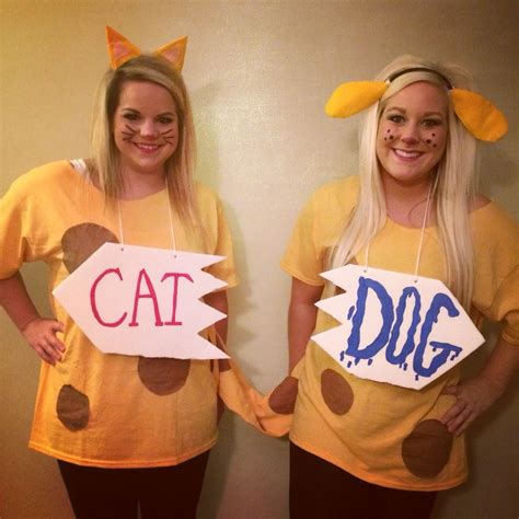 Cat dog Halloween costume! #halloween #diy #catdog #costume #adults #clever #women Holiday ...