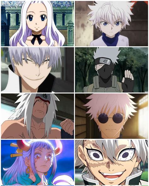 Which of these characters are the most iconic White-Haired Anime