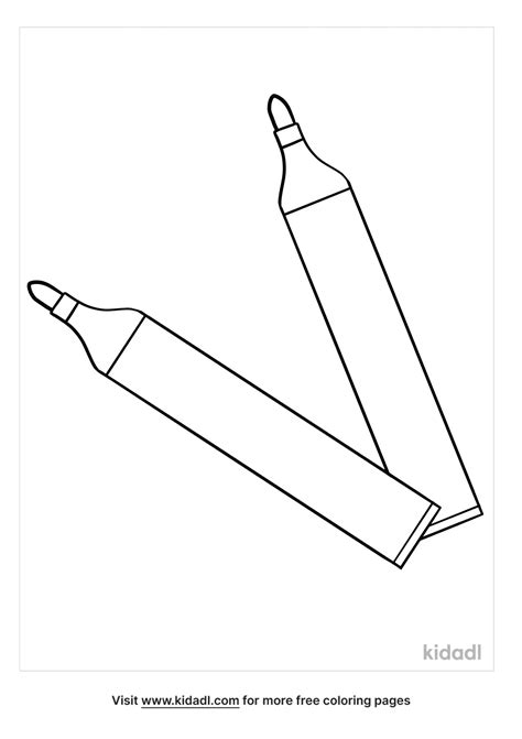 Free Felt Tips Coloring Page | Coloring Page Printables | Kidadl