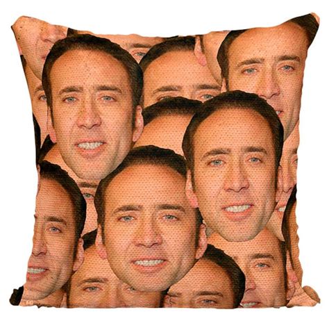 Nicolas Cage Pillow Nicolas Cage Sequin Pillow Sequin Pillow - Etsy