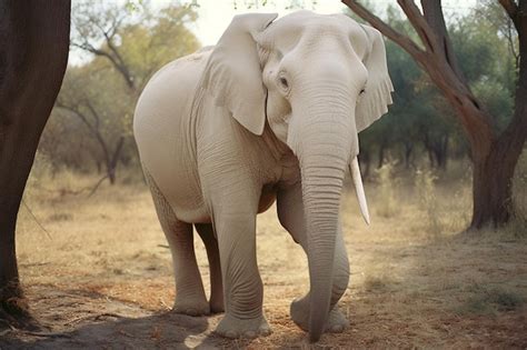 premium photo  image   albino elephant  majestic presence