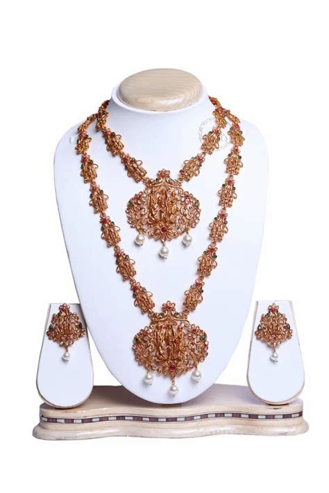 ruby green rubygreen majak south indian style jewellery combo set