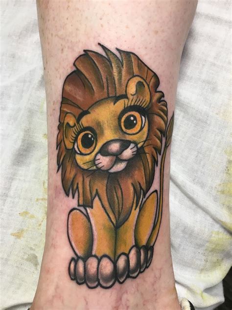 dennisgilbert:color-tattoo-color-lion-cartoon