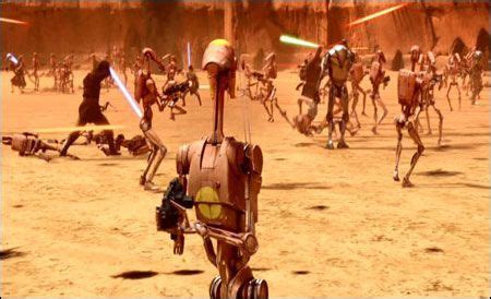 Geonosis Battle Droid Commander & Count Dooku Hologram - Militaries Of ...