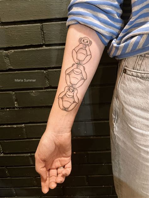wise monkeys tattoo tatu