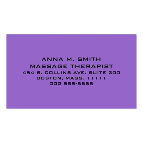 Massage Therapist Business Card Templates