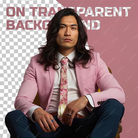 A Reluctant Adult Man with Long Hair from the East Asian ethnicity