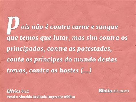 Nossa Luta É Contra Principados E Potestades