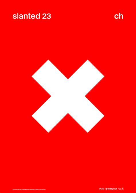 slanted poster swiss slanted