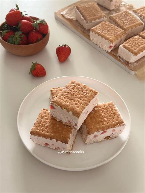 strawberry ice cream sandwich — Lunch Break