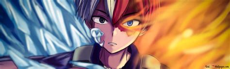 My Hero Academia - Shoto Todoroki (Fire & Ice) 2K wallpaper download