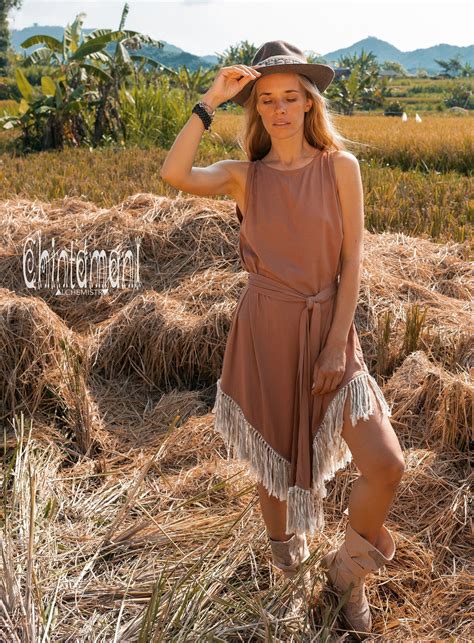 fringe boho dress festival boho clothing women bohemian etsy