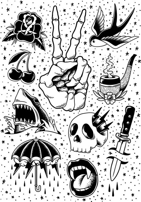 Pin on Art | Traditional tattoo art, Tattoo flash art, Sketches