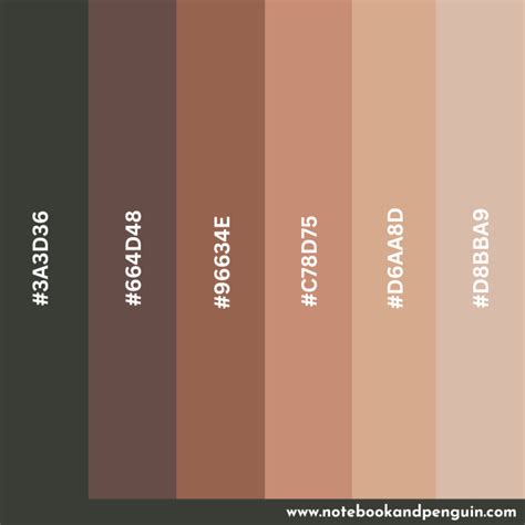 beautiful skin tone color palette ideas hex codes included