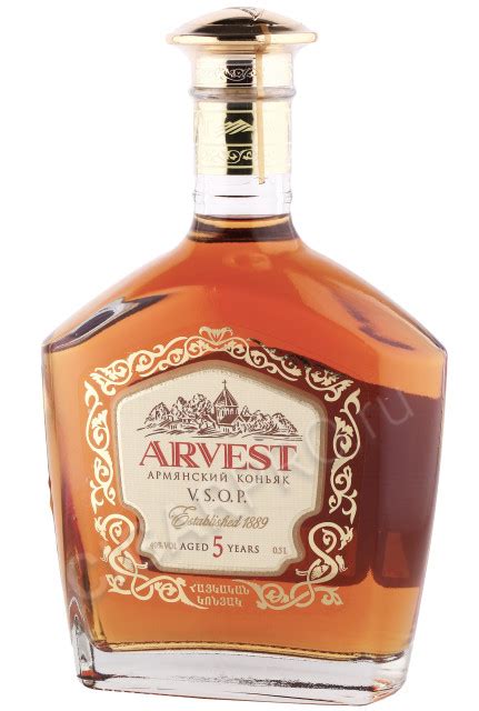 Arvest VSOP 5 years купить Коньяк Арвест ВСОП 5 лет 0.5л в подарочной ...