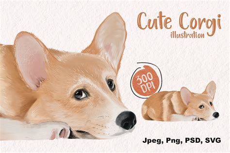 Corgi Digital Drawing Realistic Graphic by intankiranasari · Creative ...