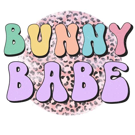 Bunny Babe With Leopard Background DTF (direct-to-film) Transfer