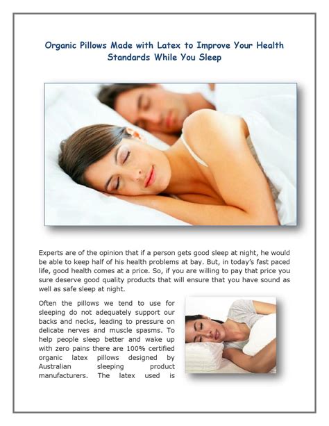 Best Organic pillows made with latex helps to improve your health standards by Best Pillows - Issuu