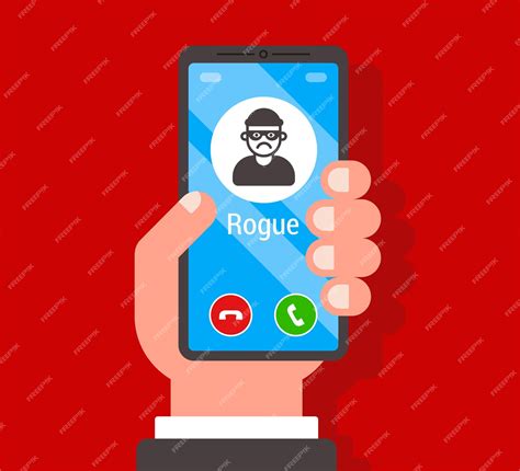 Premium Vector | A scam call on a smartphone. cheating on the phone