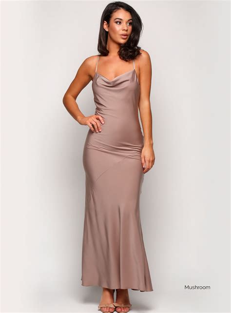 Sasha Satin Cowl Neck Maxi by Samantha Rose – White Runway