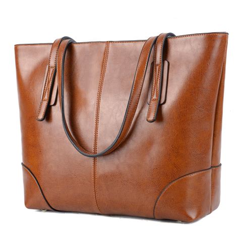 yaluxe genuine leather tote womens stylish travel shoulder beach bags