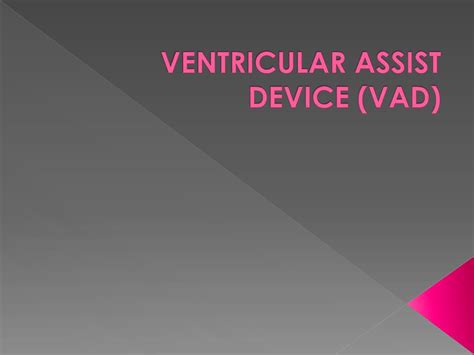 ventricular assist device vad powerpoint