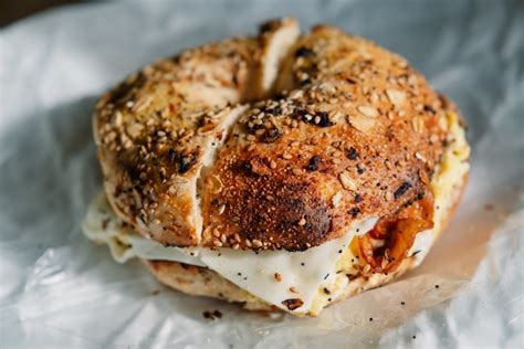 Yummy Toasted Egg, Cheese and Bacon Bagel – Bagels Recipe – Shelby ...