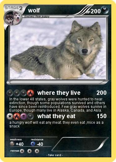 Pokémon wolf 1593 1593 - where they live - My Pokemon Card