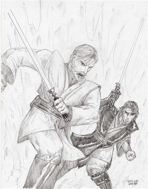 Obi-Wan vs Anakin by RoninLeeArt on DeviantArt