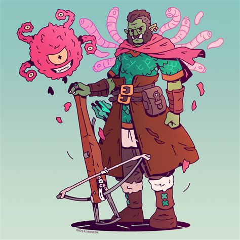 [Art] Orc Swarmkeeper Warlock with Gazer Familiar : r/DnD