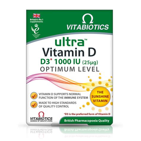 Vitabiotics Ultra Vitamin D3 1.000 IU (25 µg) | vital.hr