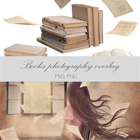 Flying Book Overlay - Etsy