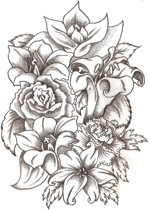Free Floral Drawings, Download Free Floral Drawings png images, Free ...