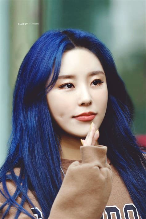 Wheein | Wheein mamamoo, Blue hair, Mamamoo