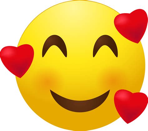 positive smile emoji  hearts  png