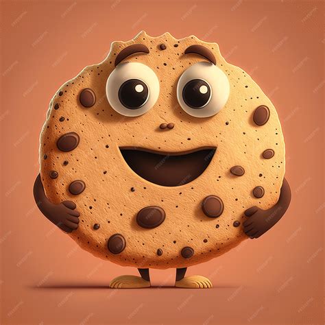 Premium Photo | Illustration drawing of cute smiling cookie generative ai