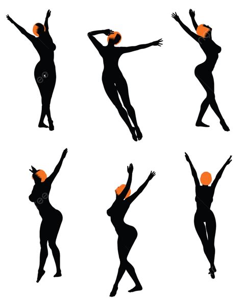 Naked Girl Silhouette PNG Transparent, Naked Sexy Girls Silhouette Set