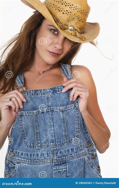 Redneck Brunette Female Farmer Stock Image - Image of female ...