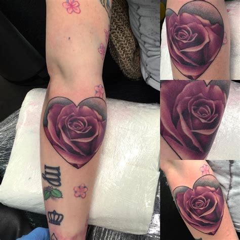 Hearts With Roses Tattoos