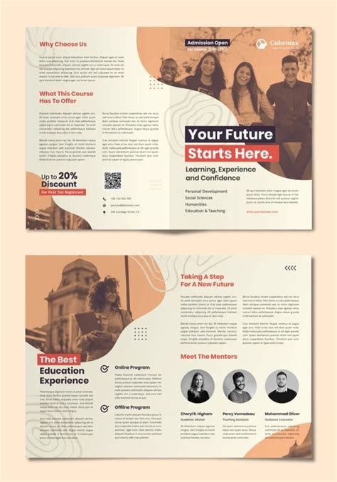 Education brochure design template place – Artofit