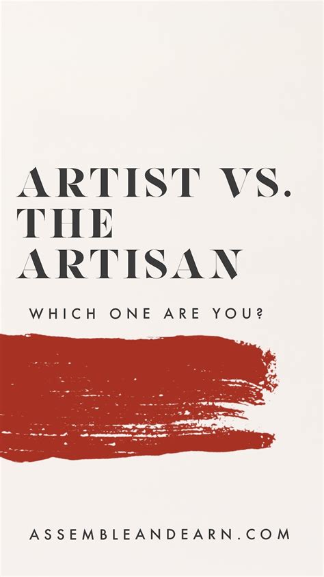 The artist versus the artisan - which one are you