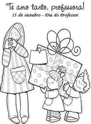 Cartão Feliz Dia Dos Professores Para Colorir - 26 Desenhos do Dia dos Professores para colorir - Educação Infantil ...