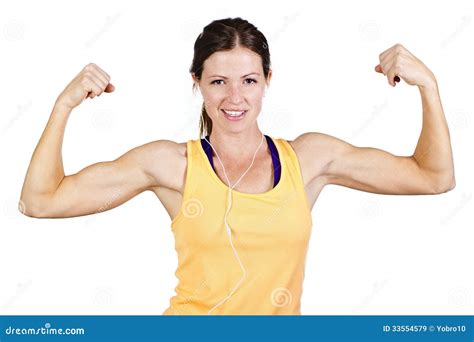 woman flexing muscles royalty  stock photo cartoondealercom